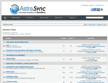 Tablet Screenshot of forum.astrasync.com